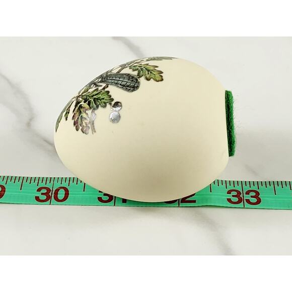 Paperweight Blue Jay Egg Bird Ceramic 2 3/4" Hand Painted Home Decor 90s Accent - Picture 11 of 12